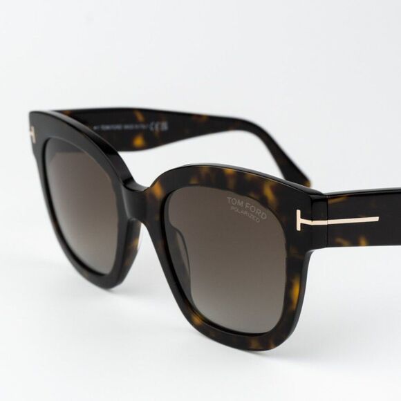 Tom Ford Women Sunglasses Havana Brown Gradient Polarized BEATRIX FT0613/S 52H - Picture 4 of 13